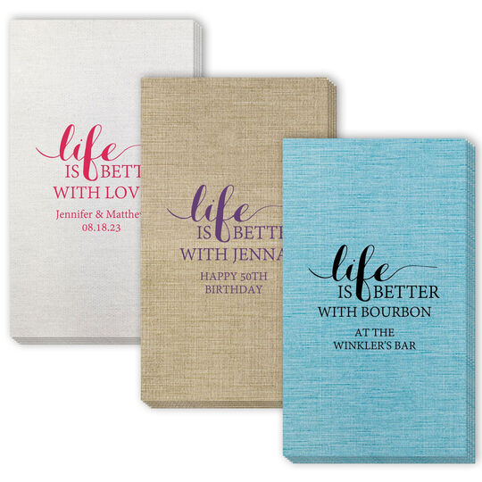 Life Is Better Bamboo Luxe Guest Towels